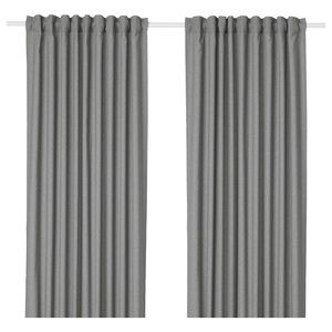 Gray Long Curtains